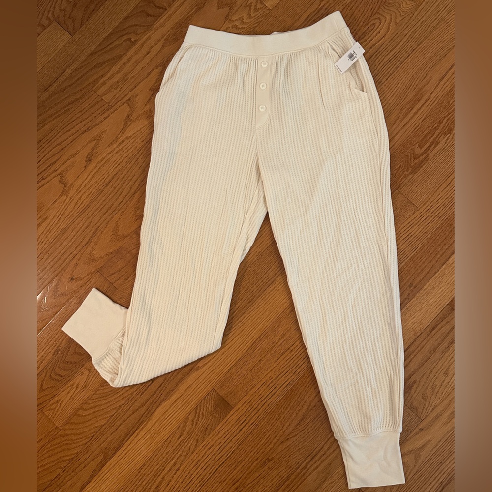Old Navy Beige Waffle Knit Pants